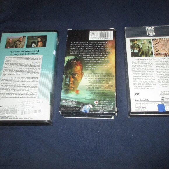 Lot of 3 War VHS Movie Classics - Force 10 from Navarone Apocalypse Now Patton - Picture 3 of 9